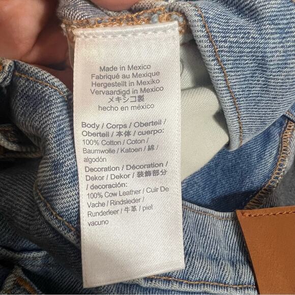 J. Crew Slouchy Boyfriend Capri Jeans Distressed Rocky Wash Raw Hem Sz 32 petite - Picture 5 of 8